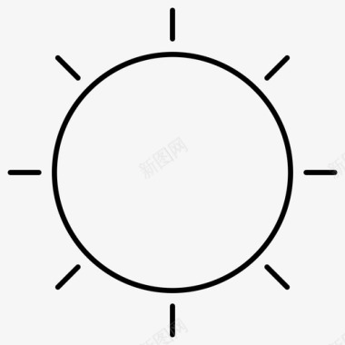 太阳天气轮廓图标图标