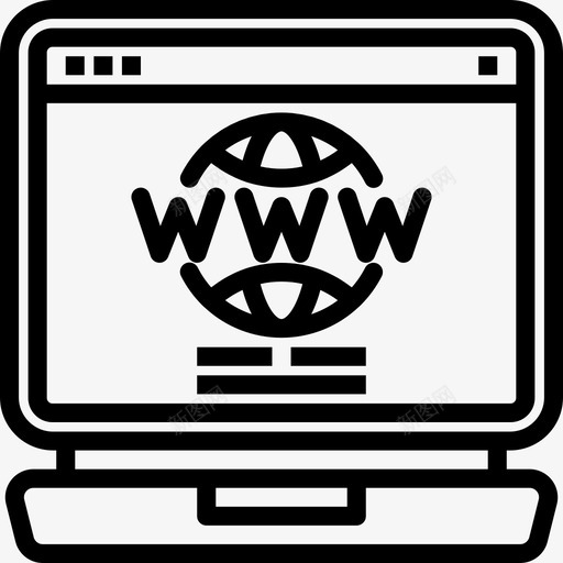 Www笔记本电脑浏览器线性图标svg_新图网 https://ixintu.com Www 笔记本电脑浏览器 线性