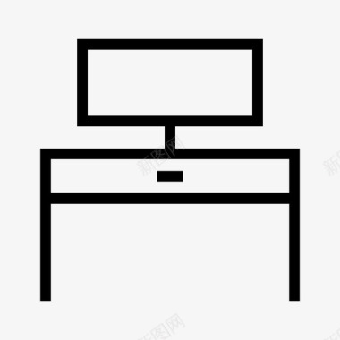 电视书桌家具图标图标
