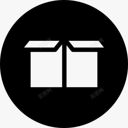 包裹盒子杂货店圆形填充物图标svg_新图网 https://ixintu.com 包裹 杂货店圆形填充物 盒子