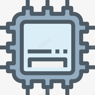 芯片器件与技术3线颜色图标图标