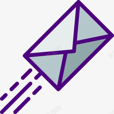 电子邮件通讯14线颜色图标图标