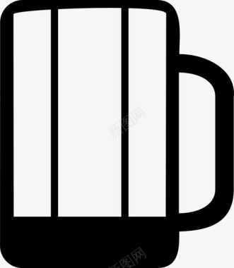 啤酒杯咖啡玻璃杯图标图标