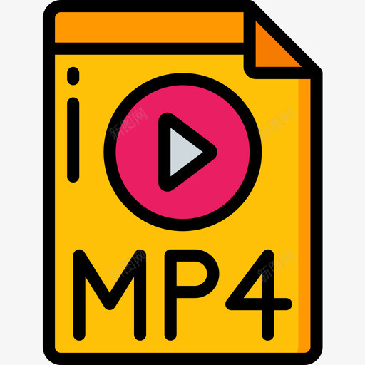 Mp4视频制作6线性彩色图标svg_新图网 https://ixintu.com Mp4 线性彩色 视频制作6