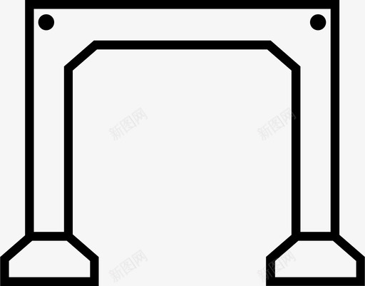 建筑桥梁平面图图标svg_新图网 https://ixintu.com 平面图 建筑 桥梁 洞口 钢结构