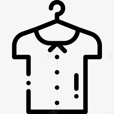 衬衫缝纫37直线型图标图标