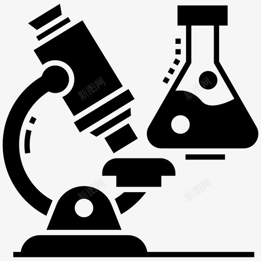 显微镜检查目镜图标svg_新图网 https://ixintu.com 实验室研究 实验室设备 技术设备字形图标 显微镜 检查 目镜