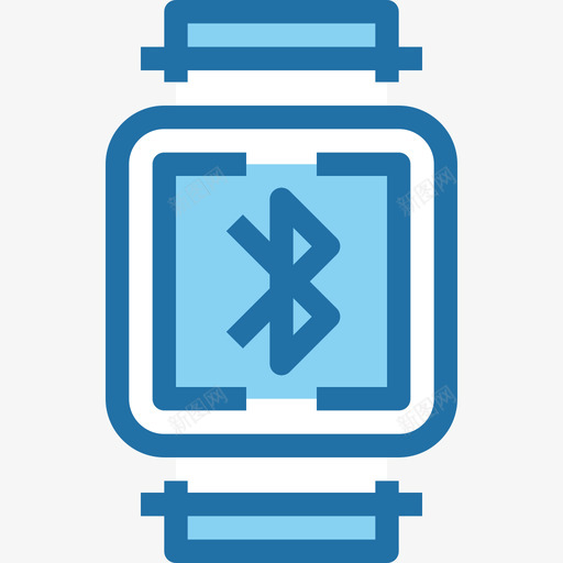 智能手表设备和技术4蓝色图标svg_新图网 https://ixintu.com 智能手表 蓝色 设备和技术4