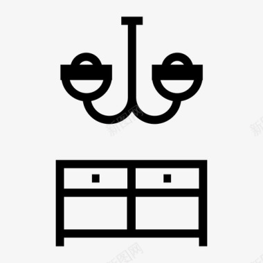 家具灯泡装饰图标图标