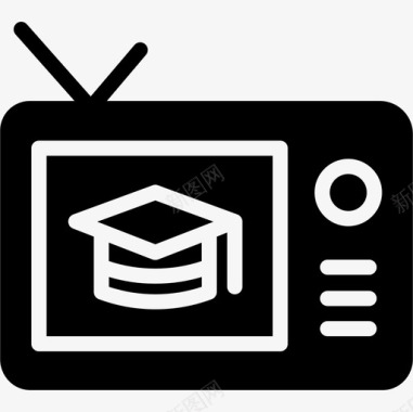 电视教育和学校2可靠图标图标