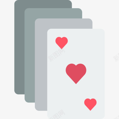 扑克运动和游戏4平局图标图标