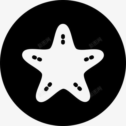 海星夏季圆形填充物图标svg_新图网 https://ixintu.com 夏季圆形填充物 海星