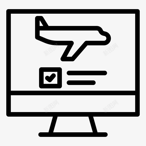 监视器机场计算机图标svg_新图网 https://ixintu.com 机场 监视器 航班 计划 计算机