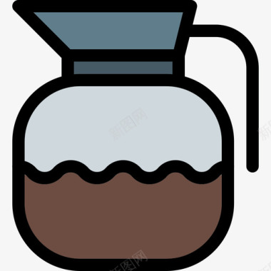 咖啡饮料7原色图标图标