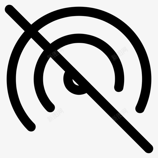 wifi关闭连接网络图标svg_新图网 https://ixintu.com wifi关闭 信号 所有尺寸的基本图标 无线 网络 连接