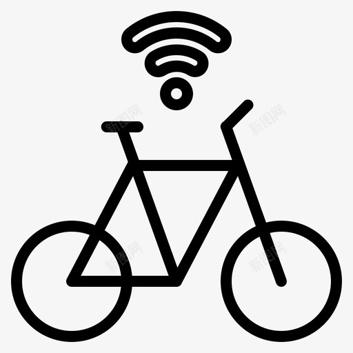 智能自行车自行车城市图标svg_新图网 https://ixintu.com 城市 智能城市1线 智能自行车 现代 自行车