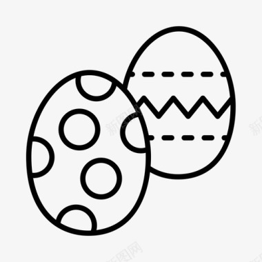 复活节彩蛋庆祝复活节装饰品图标图标