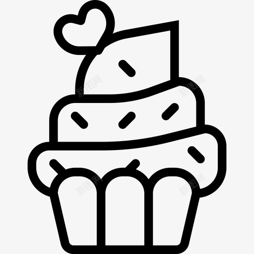 纸杯蛋糕婚礼119直系图标svg_新图网 https://ixintu.com 婚礼119 直系 纸杯蛋糕