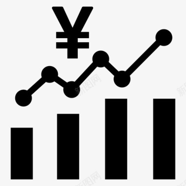 日元股票市场图表收益图标图标