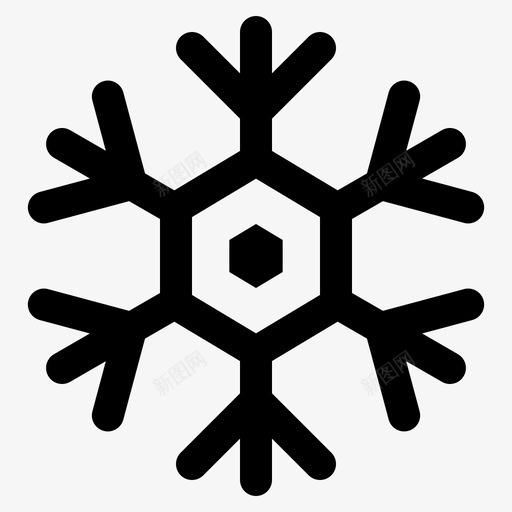 雪花冬天冬天的标志图标svg_新图网 https://ixintu.com 冬天 冬天的标志 雪花