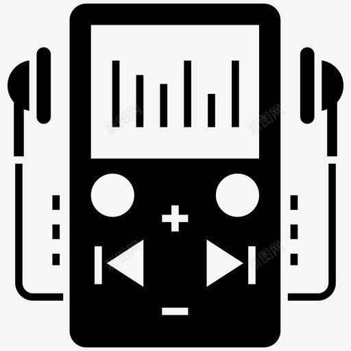 带耳机的ipod数字音乐播放器ipod音乐图标svg_新图网 https://ixintu.com ipod音乐 带耳机的ipod 技术设备字形图标 收听音乐 数字音乐播放器