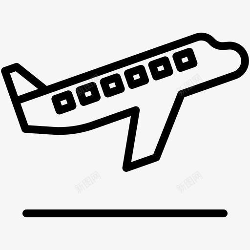 出发机场航班图标svg_新图网 https://ixintu.com 出发 机场 航班 飞机