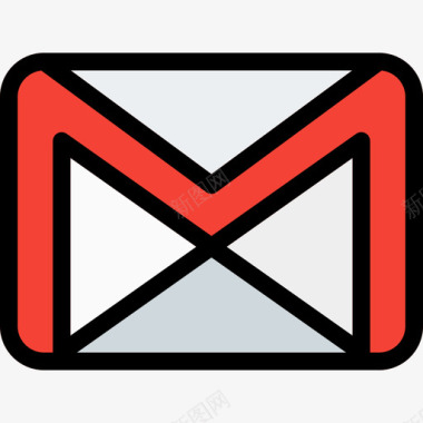 Gmail徽标和品牌2线性颜色图标图标