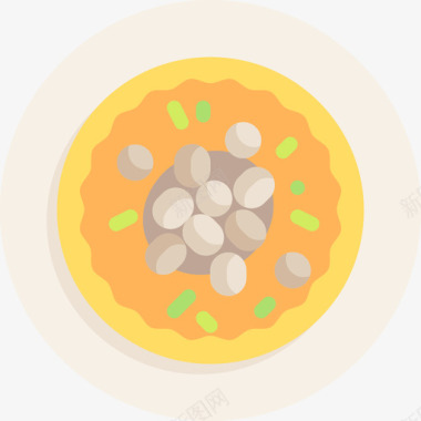 牡蛎煎蛋卷中餐10份平的图标图标