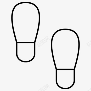 脚印足迹鞋子图标图标