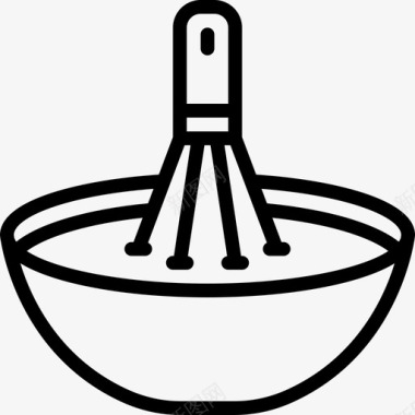 搅打器烹饪50直线型图标图标
