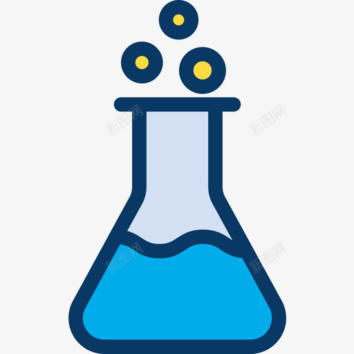 烧瓶教育和学校4线性颜色图标svg_新图网 https://ixintu.com 教育和学校4 烧瓶 线性颜色