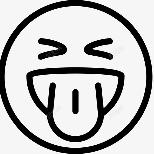 面对舌头表情符号情绪图标svg_新图网 https://ixintu.com 情绪 笑脸 表情 表情符号 面对舌头