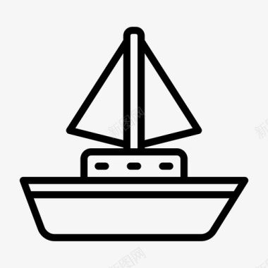 帆船船运输工具图标图标