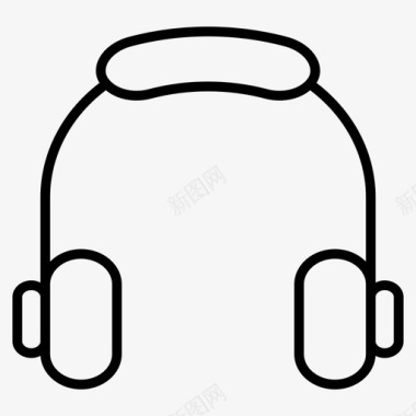 耳机噪音消除音乐稀薄图标图标