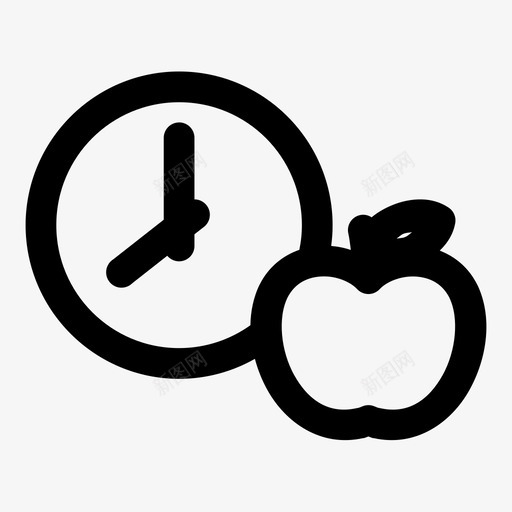 学校时间苹果班级图标svg_新图网 https://ixintu.com 学术2加粗 学校时间 手表 时钟 班级 苹果