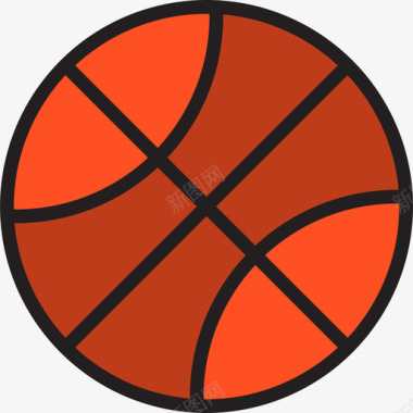 篮球玩具9线颜色图标图标