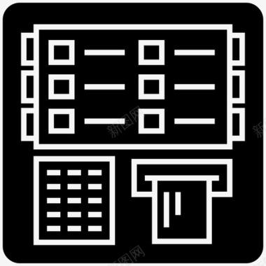 收银机信用卡支付支付设备图标图标