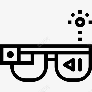 谷歌眼镜ai4线性图标图标