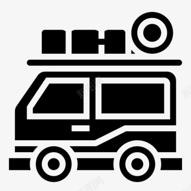旅游巴士交通工具卡车图标图标