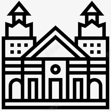 科尔多瓦大教堂建筑地标图标图标