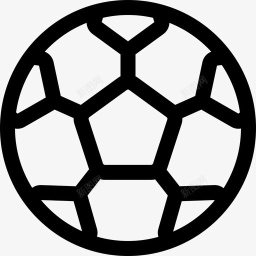 足球足球5直线型图标svg_新图网 https://ixintu.com 直线型 足球 足球5