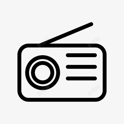 收音机ipod随身听图标svg_新图网 https://ixintu.com ipod 收音机 照相机 随身听