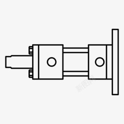 液压气动hfb气缸液压气动图标高清图片