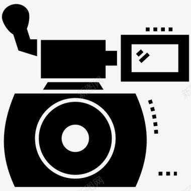 复古相机即时相机摄影设备图标图标