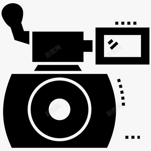 复古相机即时相机摄影设备图标svg_新图网 https://ixintu.com 即时相机 复古摄像机 复古相机 技术设备字形图标 摄像机 摄影 摄影设备