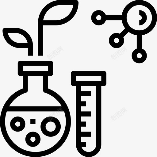 化学遗传学和生物工程线性图标svg_新图网 https://ixintu.com 化学 线性 遗传学和生物工程