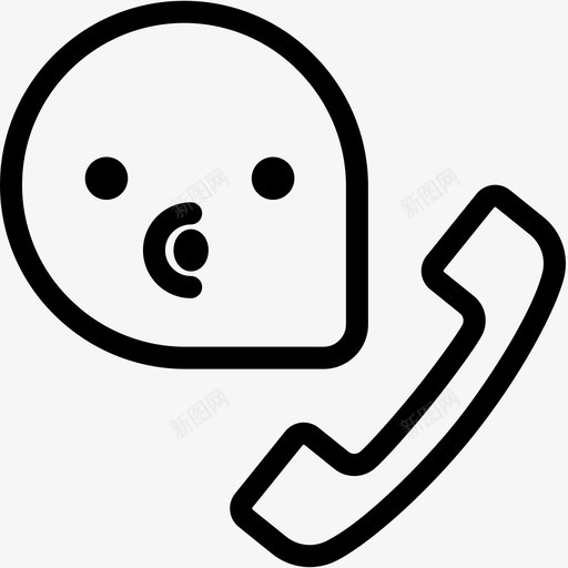 吹打电话表情图标svg_新图网 https://ixintu.com 吹 呼叫vol1表情线 情绪 手机 打电话 智能手机 表情