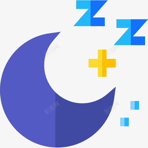 月亮该睡觉了10点平的图标svg_新图网 https://ixintu.com 平的 月亮 该睡觉了10点