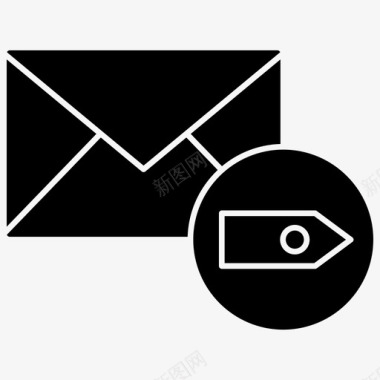 标记电子邮件标签标记消息图标图标