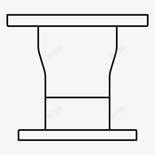 异径管配件法兰图标svg_新图网 https://ixintu.com 异径管 机械 法兰 管 配件